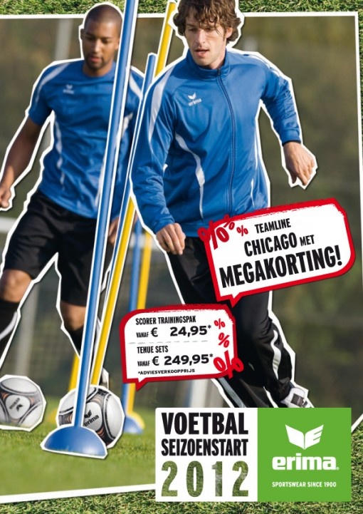 Groot teamsportaanbod tegen topprijzen in de nieuwe ERIMA seizoenstartflyers.